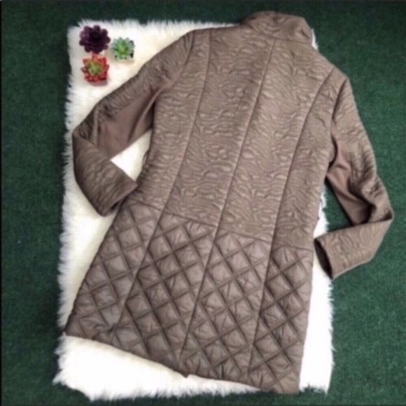 Tahari Embroidered Long Puffer Coat - Picture 8 of 16